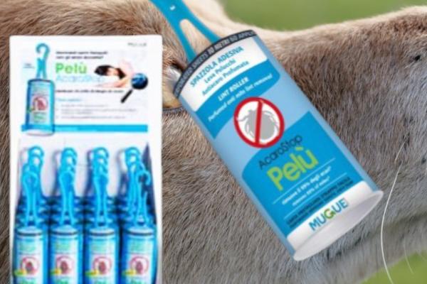 Brosse adhésive enlève peluche + huiles essentielles anti-acariens