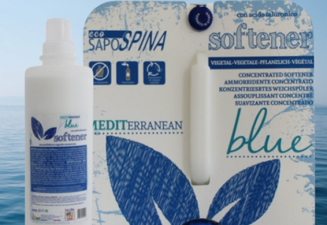 Blue assouplissant d'origine végétal, très concentré senteur méditerrannéenne