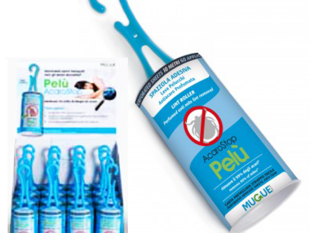 Brosse adhésive enlève peluche + huiles essentielles anti-acariens